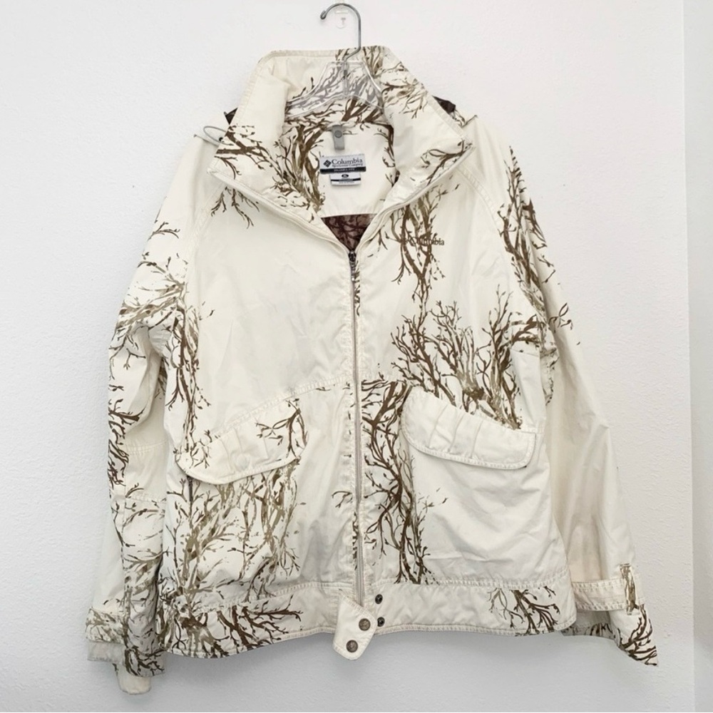 Columbia Women's Cream Brown Tree Branch Ski Jacket